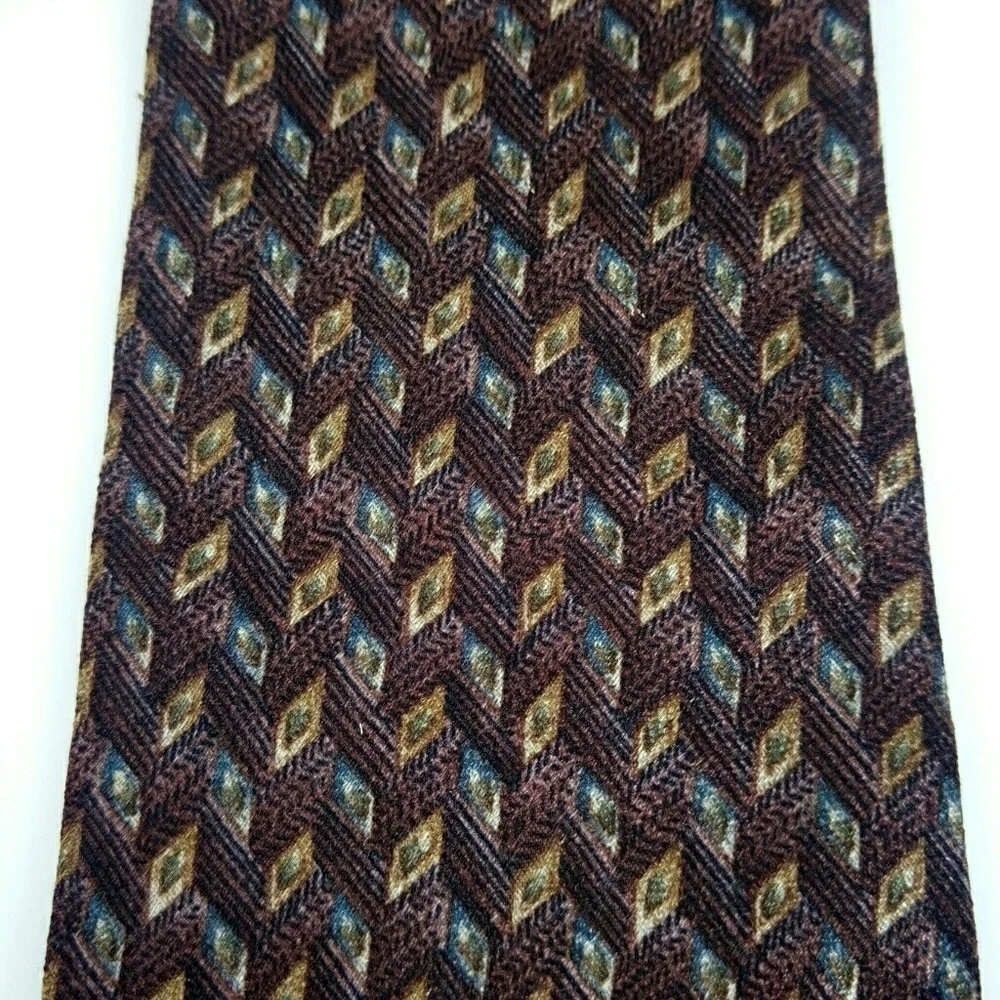 Bugatti Italian Brown Pattern Silk Men's Tie